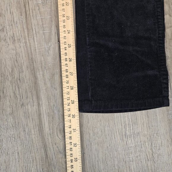 Re/Done size 25 Black Corduroy Pants Jeans Straight Mid Rise - Picture 7 of 8